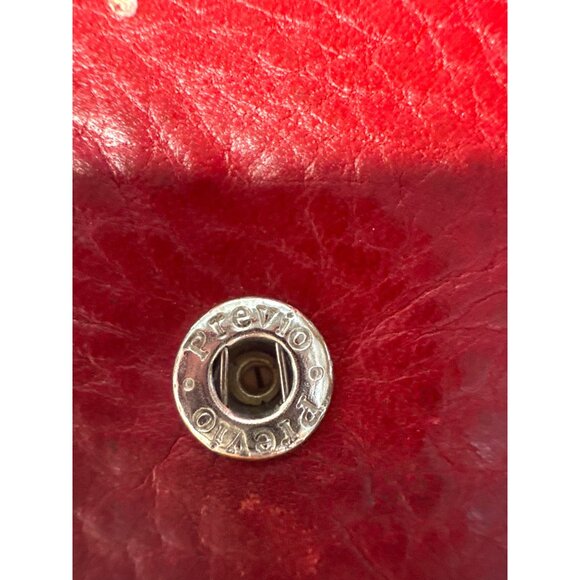 Vintage Red Leather Wallet With Zip Closure - Picture 8 of 13